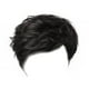 thumbnail image 5 of Peluca de hombre jinwen cabello Corto negro Ondulado Resistente Al Calor 22cm, 5 of 6