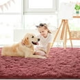 thumbnail image 4 of Junovo Super Soft Fluffy Area Rugs Modern Shag Rug for Bedroom Living Room,Cute Carpets for Kids Nursery Girls Home Dorm,4'x6',Blush, 4 of 7