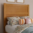 thumbnail image 1 of Pemberly Row Twin Mid-Century Panel Solid Wood Headboard in Light Toffee, 1 of 9