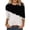 White1, variant on GigrtiJin Womens 3/4 Sleeves Shirts Fall Round Neck Casual Colorblock Pullover Tops Fashion Loose Comfy Blouse
