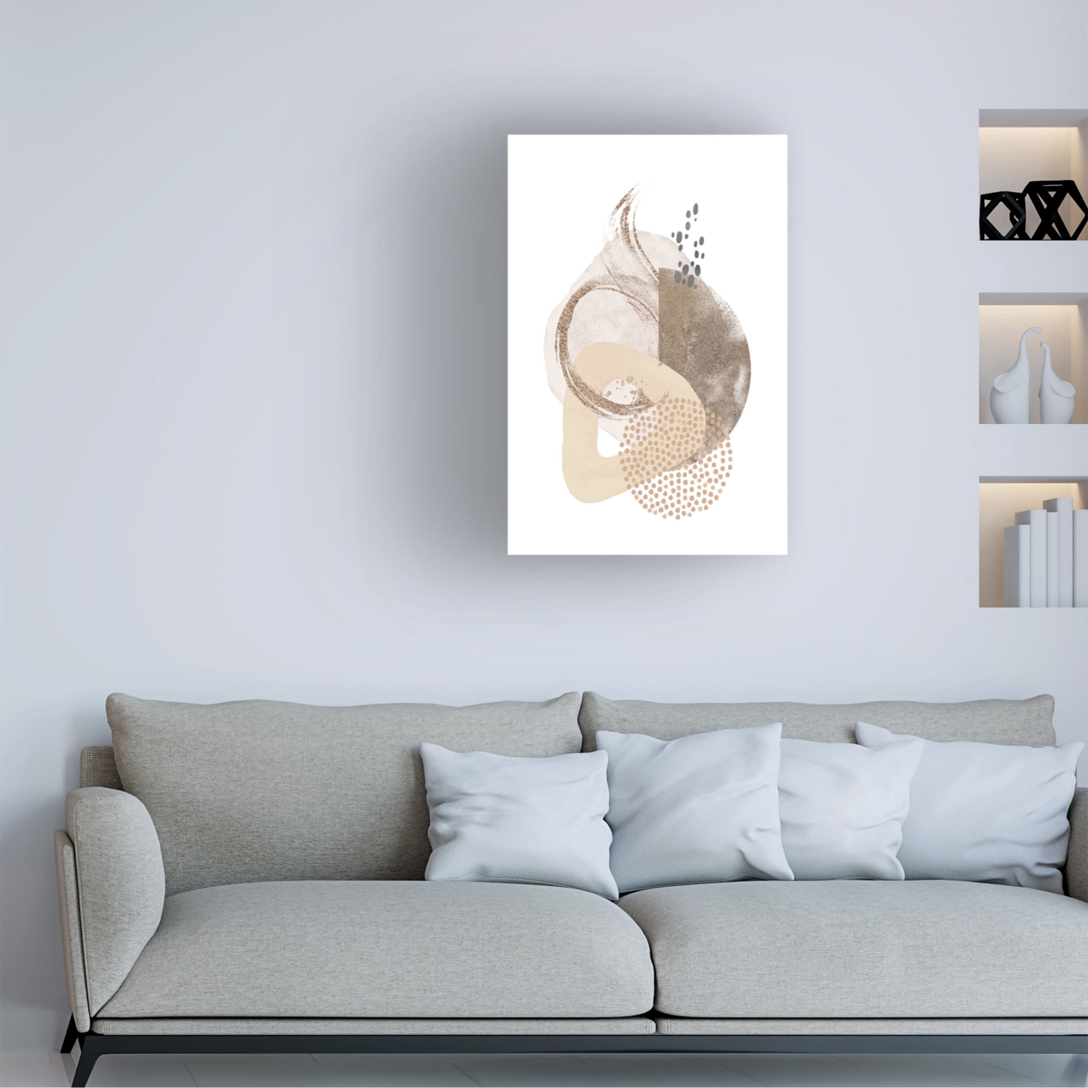 Trademark Fine Art Sally Ann Moss Neutral Silk 1 Canvas Wall Art