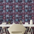 thumbnail image 2 of Ambesonne Floral Peel & Stick Wallpaper for Home, Grunge Bloom Sketchy Stripes, 13"x100", Plum Pale Maroon, 2 of 5