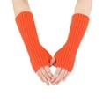 thumbnail image 7 of Long Fingerless Arm Warmers for Women and Men Thumb Hole Design Winter Gloves, 7 of 7