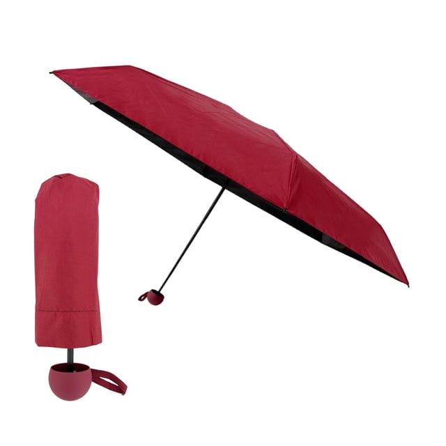 Mini Sombrilla Paraguas De Bolsillo Plegable Ultraligera rojo