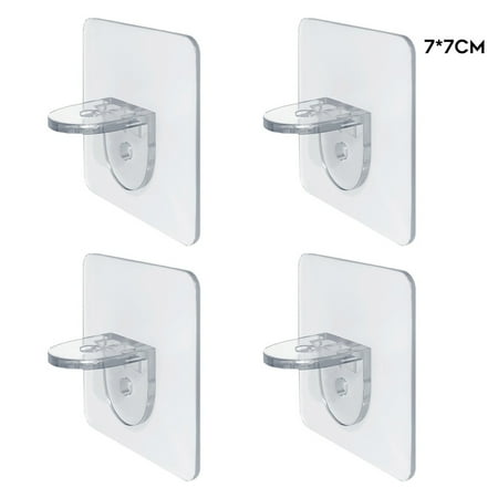 

Punch Free Shelf Support Partition Brackets Adhesive Shelves Clips for Cabinet