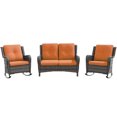 thumbnail image 3 of MeetLeisure 3 Pieces Outdoor Furniture Patio Furniture Set with Two Rocking Chairs,One 2-Seat Sofa, Orange, 3 of 10