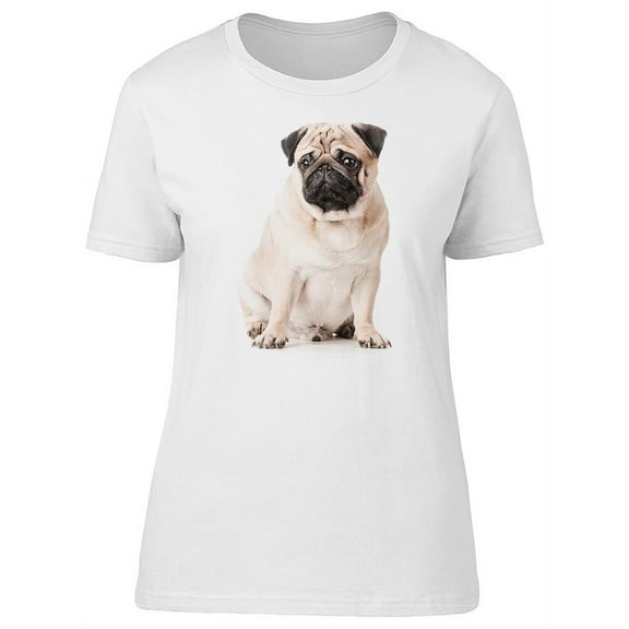 Cute Pug Dog, Doggy T-Shirt Women -Image by Shutterstock, Female Medium