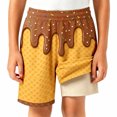 thumbnail image 4 of JAJAHO Boys Girls Athletic Shorts With Liner Ice Cream Printed Loose Fit 2 In 1 Running Shorts With Pockets For Unisex Kids 2-14Y, 4 of 4