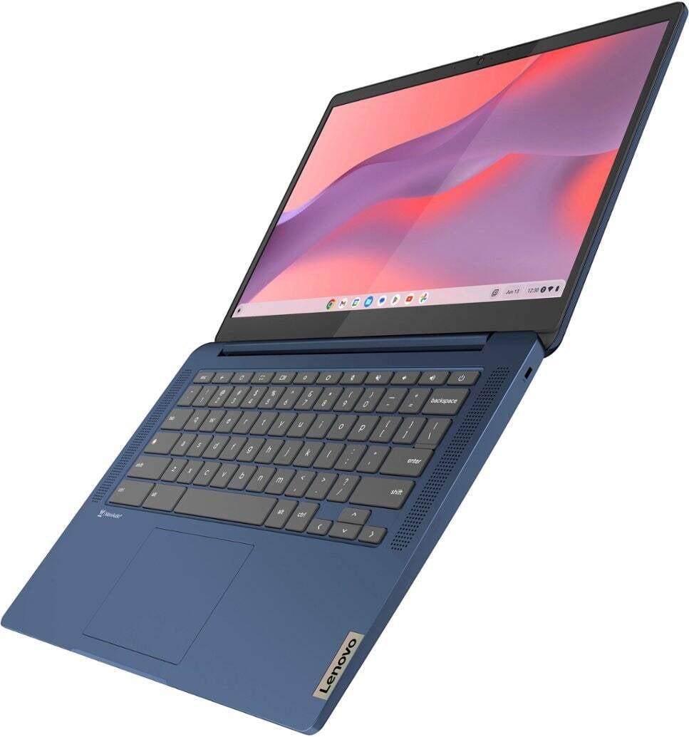 Lenovo Slim 3 Chromebook Laptop, 14" FHD Touchscreen, 8GB Memory, 128GB eMMC, 256GB SSD, 8-Core MediaTek Kompanio 520 Processor, Wi-Fi 6, Bluetooth, Chrome OS, Cefesfy Multifunctional Brush