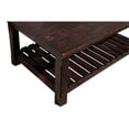 thumbnail image 3 of Bowery Hill Barn Door Solid Wood Coffee Table Espresso, 3 of 5