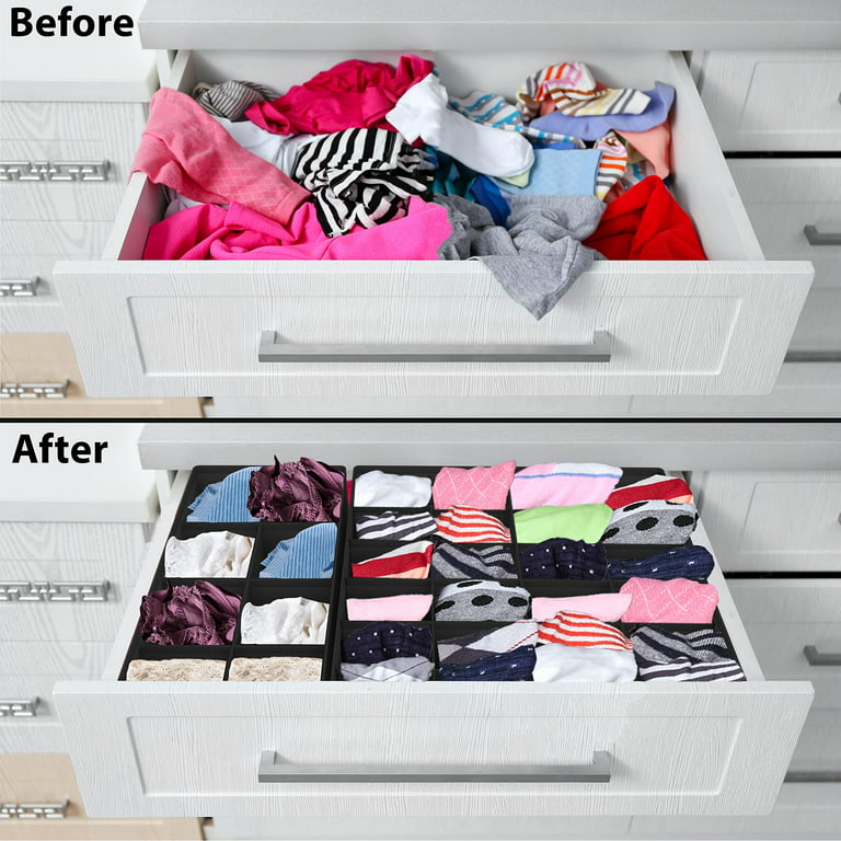 SimpleHouseware Closet Underwear Organizer Drawer Divider 4 Set