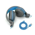 thumbnail image 2 of JLab Neon Bluetooth Folding On-Ear Headphones, Wireless Headphones, Blue, 30 Hour Bluetooth Playtime, Noise Isolation, 40mm Neodymium Drivers, C3 Sound - Gray/Blue, 2 of 6