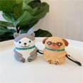 thumbnail image 4 of 3D Cute Sitting Collar Husky Design Airpods Case Creative Lucky Dog Wireless Earphone Soft Silicone Anti-Scratch Shockproof Protector For Airpods Pro With Carabiner, 4 of 8