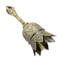 Uxcell Loud Hand Bell, 1.97 Inch Wedding Dinner Service Call Bells, Vintage Alloy Carving Jingle Bell for Restaurant, Seniors Bedside, Meditation, Bronze