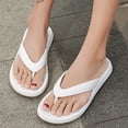 thumbnail image 4 of 2DXuixsh Men's Summer Flip Flops Outdoor Sandals Lightweight Soft Soles Arch Support Beach Slides Lace Up Adjustable EVA Non Slip, 4 of 6