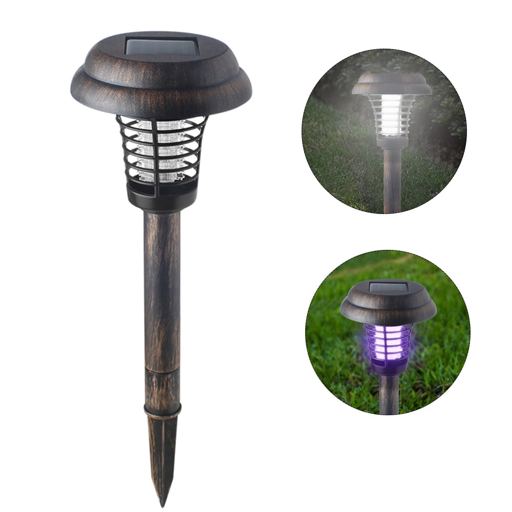 Mosquito Repellent Killer Lamp LED Solar Powered Sensor Trapping Lawn Light 