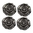 thumbnail image 3 of 4 cierres giratorios para bolsos, cierre de metal con forma de flor. Negro, 3 of 9