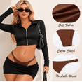 thumbnail image 5 of Women's Seamless Ring Buckle T-Back Panties, Soft Thin Invisible Summer Underwear,1 Pack,Dark Brown, 5 of 6