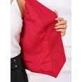 thumbnail image 5 of DARING DIVA Women's Waistcoat V Neck Crop Top Summer Vest L Deep Red, 5 of 6