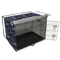 thumbnail image 6 of Galaxy Dog Crate Cover, Outer Space Planets Cosmic Journey Milky Way Zodiac Moon Doodle, Easy to Use Pet Kennel Cover Small Dogs Puppies Kittens, 7 Sizes, Dark Blue Pink, by Ambesonne, 6 of 6