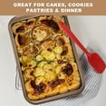 thumbnail image 4 of CHEF LANG 5 Pieces Baking Pans Set,Stackable Bakeware Set,Nonstick Baking Sheet Set for Oven,Complete Carbon Steel Bakeware Set,Dishwasher Safe,Gold, 4 of 6