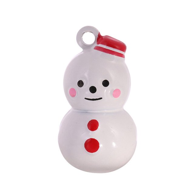 Mini Papá Noel muñeco de nieve campana de Navidad de cobre, accesorios de bricolaje, decoración de Halloween, 4 piezas