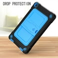 thumbnail image 5 of Shockproof Case for Galaxy Tab A 8.0 inch, Heavy Duty Stand Anti Scratch Drop-Proof Protection Kids Case with Hand Shoulder Strap for Galaxy Tab A 8.0 2019 Release SM-T290/T295/T297,Black & Blue, 5 of 7