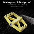 thumbnail image 6 of ROCKBROS Cycling Pedals Mountain Road Bike Pedals Bicycle Nylon Flat Pedals Sealed Bearings 9/16" Yellow 1 Pair, 6 of 7