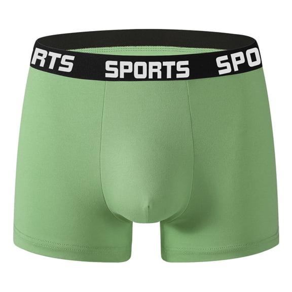 Lumtrix Underwear For Men Soft Breathable Boxers Briefs Comfortable Soft Lightweight Underpants Long Leg Boxer Shorts With Letter Waistband Army Green M