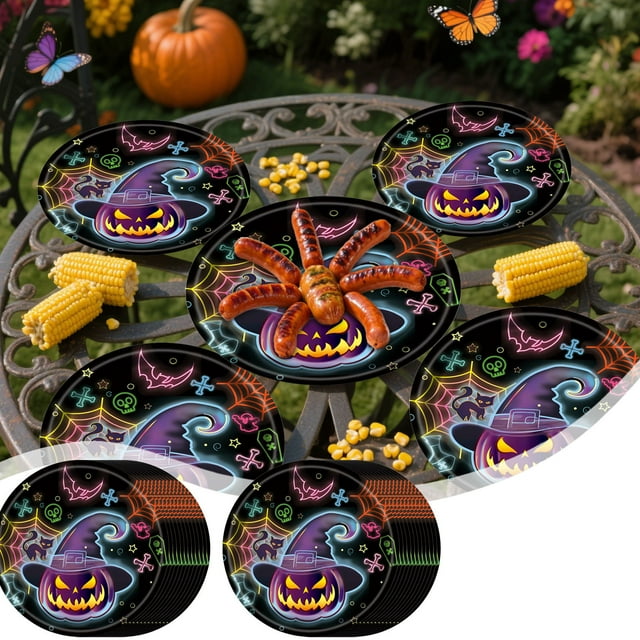 Birdeem Halloween Decorations Outdoor, Halloween Party Decorations, Halloween Party Decorations Halloween Printed with Beautiful Patterns Suitable for Party Decoration and Catering 24Pcs