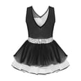 thumbnail image 2 of YEAHDOR Girls V Neck Sequin Ballet Dance Dress Shiny Glitters Tutu Skirted Leotard Ballerina Dancewear, 2 of 6