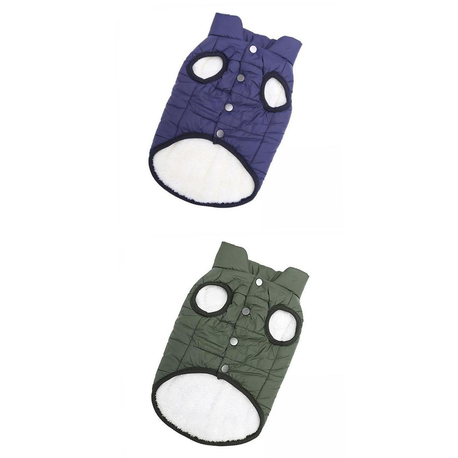 Soft Doggie Vest Waistcoat Thicken Dogs Wind Jacket Outfits Blue Green