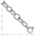 thumbnail image 5 of Sterling Silver Woven Link Bracelet-Fancy Spring Ring, 5 of 5