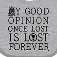 thumbnail image 4 of Inktastic Jane Austen Good Opinion Quote Girls Baby Bib, 4 of 4