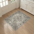 thumbnail image 3 of ODIKA 3'x5' Washable Area Rug Non-Slip, Flatweave, Easy Care Beige Para Boho Tapetes Interlocking Frame Symmetrical Sala Neutral for Hallway, Laundry Room, 3 of 7