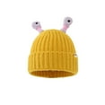 thumbnail image 2 of Kids Light-up Beanie Caps Soft Winter Warm Snail Antenna Knit Hats Kids Skull Caps, 2 of 3