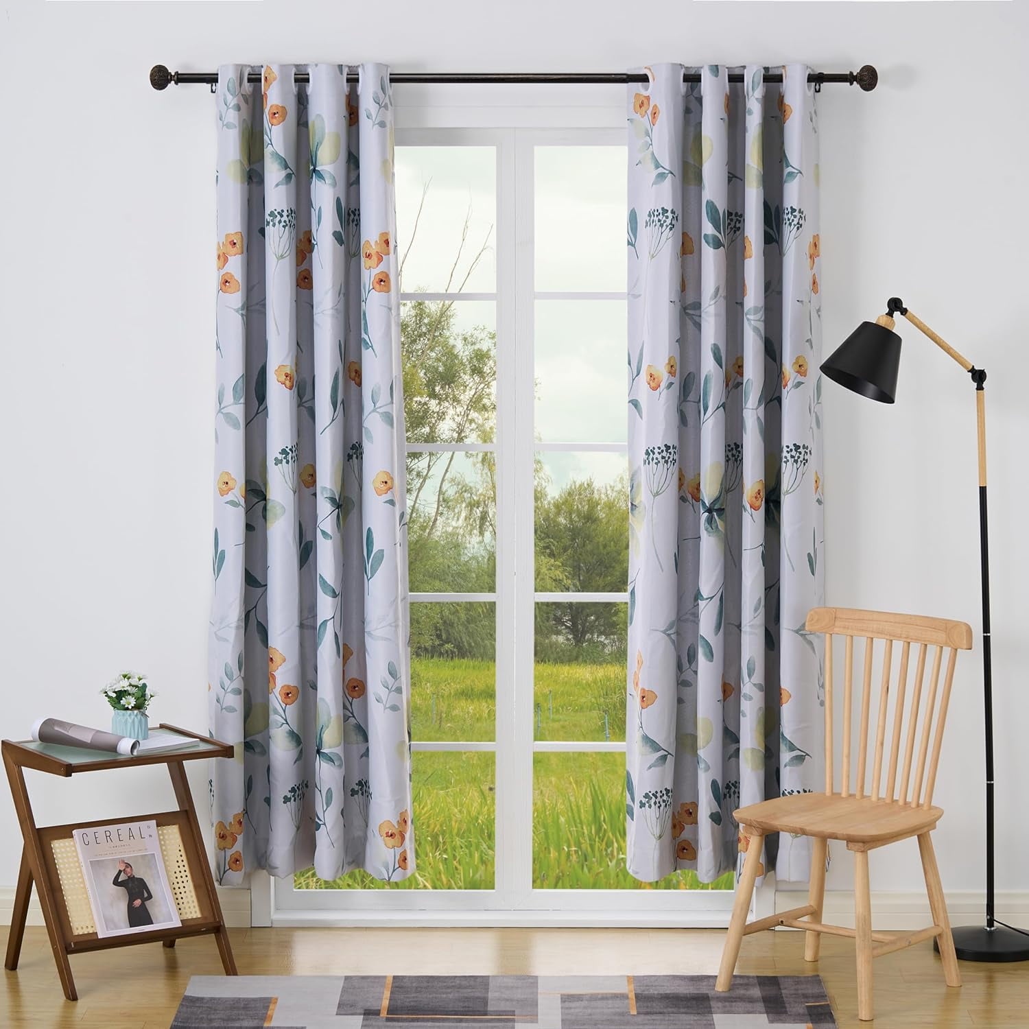 WL.Rocaille Steel Ball Adjustable Standard Decorative Window Curtain Rod, 28" - 48"