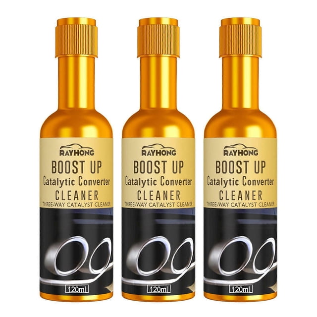 3-Way Catalytic Converter Cleaner - Fuel & Exhaust System Pipe Cleaning Liquid, Engine Carbon Removal, Improves Performance & Emissions