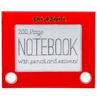 Official Etch-A-Sketch Notebook Writing Pad with Pencil and Erasers