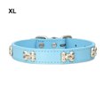 thumbnail image 4 of Billuyoard cómodo con PU duradera y hebillas ajustables en forma de hueso para perro Suministros para perros azul claro SG, 4 of 6