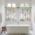 thumbnail image 4 of Easter Bunny Kitchen Curtains 45 Inch Length, Eucalyptus Leaves Spring Easter Eggs Country Tiers Curtains for Bathroom Bedroom Cafe, Light Filtering Small Window Treatment Drapes 2 Panels 42"Wx45"L, 4 of 8