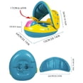 thumbnail image 2 of Yanxiao Inflatable Baby Pool Float, 28.7" Baby Float Pool Toys with Canopy & Safety Handles & Steering Wheel, Baby Swimming Infant Pool Float Beach Toys, Baby Swim Float for 6-36 Months Boys & Girls, 2 of 9