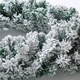 thumbnail image 4 of Tyidzon Artificial Snow Flocked Christmas Garland, 9FT Cedar Garland Christmas Decorations with 200 Tips, Real Touch Winter Fake Pine Greenery Garland for Fireplace Holiday Indoor Decor, 4 of 10