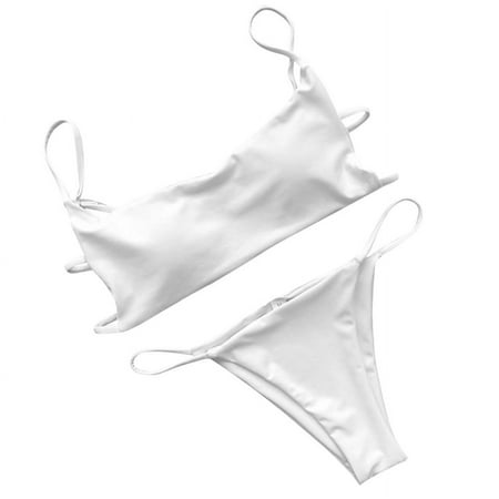 Leesechin Womens Shorts Bikini Sets Clearance Women Bikini Set Swimwear Push-Up Padded Bra Swimsuit Beachwear