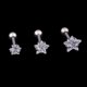 thumbnail image 3 of Conjunto De 3 Grandes Estrellas 316l Acero Clara Circón Pernos Prisioneros Del Cartílago Sunnimix Pendientes de circonita, 3 of 5