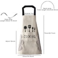 thumbnail image 4 of Delantal de cocina para mujer delantal grande con bolsillos para limpiar manos delantal impermeable para cocinar y hornear, 4 of 8