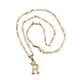 thumbnail image 2 of Cadena y dije de brillos con corona de oro laminado letra R, 2 of 6