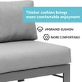 thumbnail image 5 of CozyHom 4 Seats Modern Outdoor Aluminum Furniture Sofa Set, All-Season Patio Metal Conversation Couch With Table And Cushions, Gray, 5 of 11