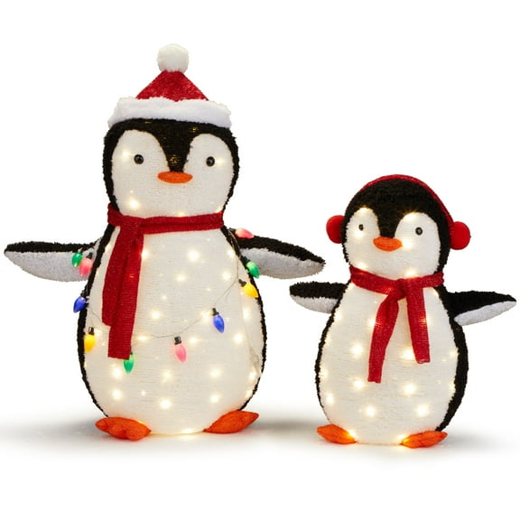 Zimtown LED Lighted Penguins Family Christmas Outdoor Decoration
