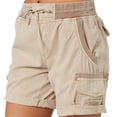 thumbnail image 5 of Pantalones cortos Cargo para mujer, pantalones cortos de secado rápido con múltiples bolsillos para verano, senderismo, viajes, Golf, pesca, pantalones cortos elásticos tácticos ligeros para mujer, 5 of 5